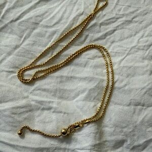 18K Adjustable Medium Rolled Boxed Chain  24 inches